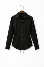 Black Fitted Button Down Shirt
