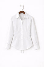 White Fitted Button Down Shirt