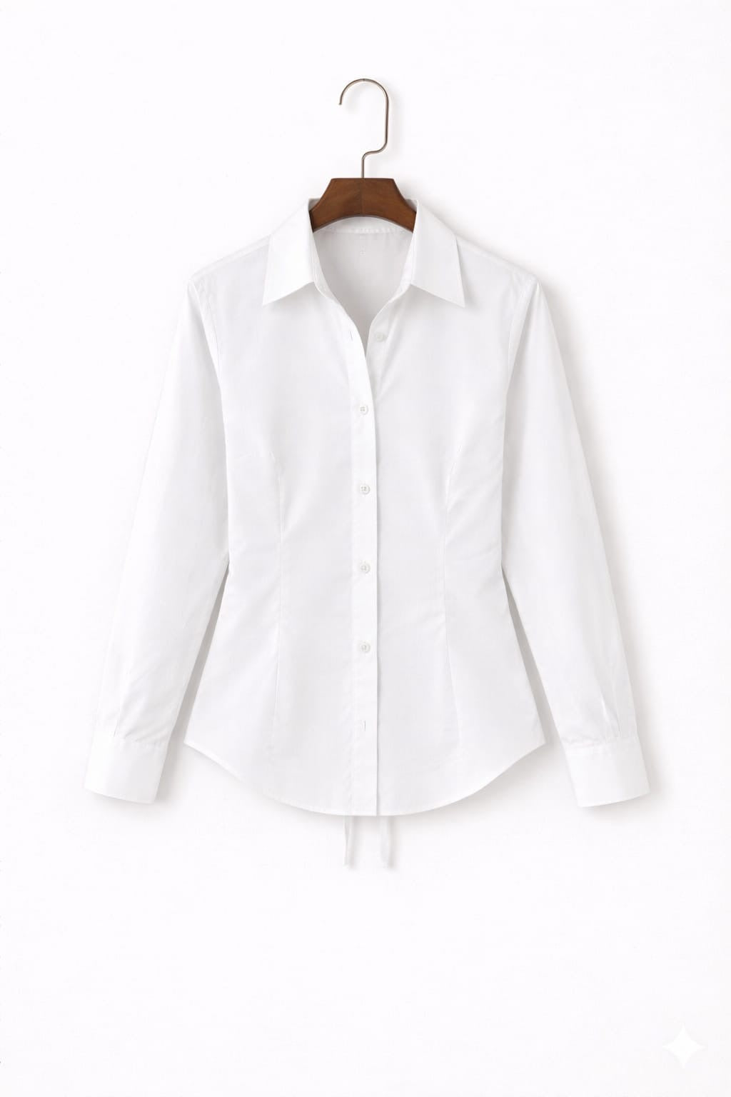 White Fitted Button Down Shirt