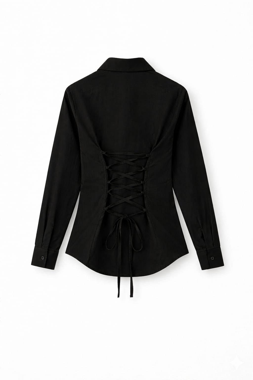 Black Fitted Button Down Shirt