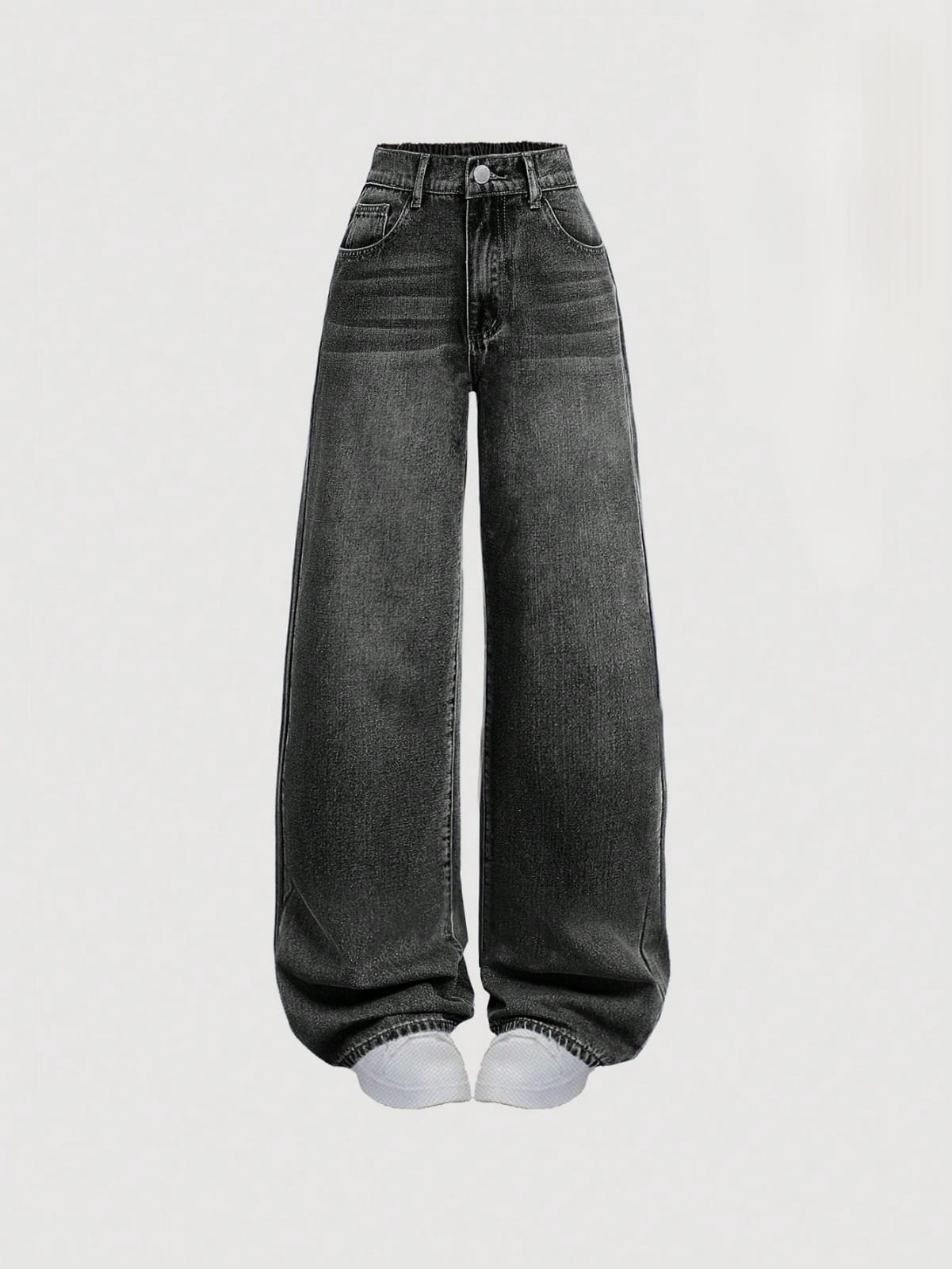 Shaded Black Vintage Wide Leg Jeans